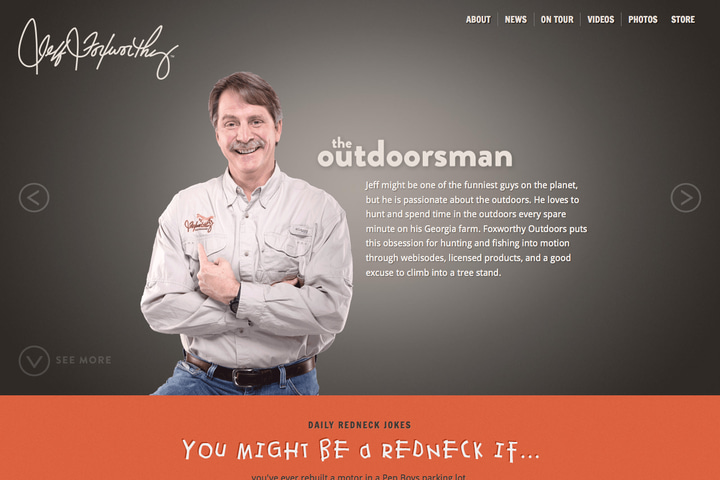 Jeff Foxworthy website preview